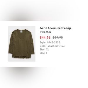 Aerie Oversized Voop Sweater